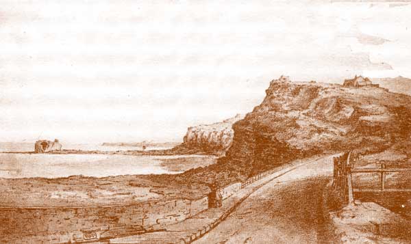 Le moulin Wibert en 1870, en haut, à droite